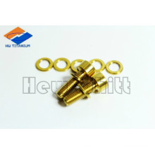 gold color Titanium bolts M5 with washer